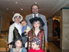 Rav Shaul with his family in the Center at Purim